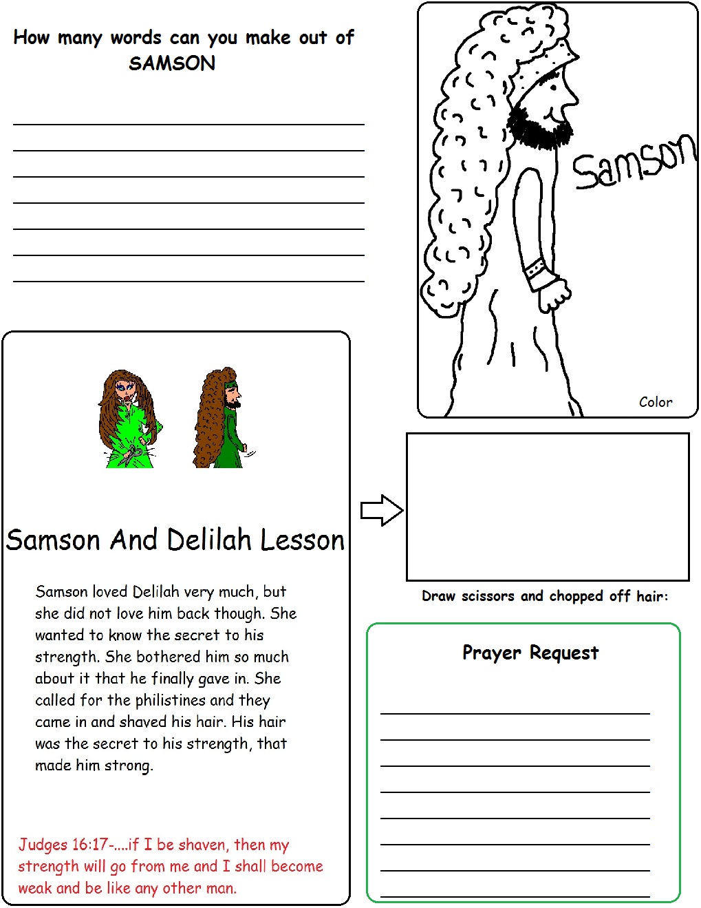 Samson and Delilah Sunday School Lesson